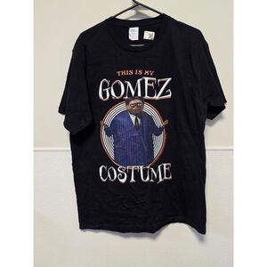 Men's Port & Company‎ L Black Gomez Costume Graphic Short Sleeve Tee